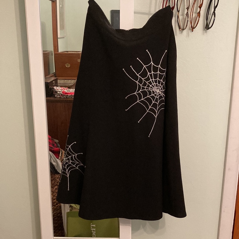 Voodoo Vixen black spider web swing skirt size small